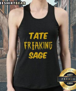 Premium Tate Freaking Sage Tank Top in soft fabric, perfect for casual wear and summer outfits.