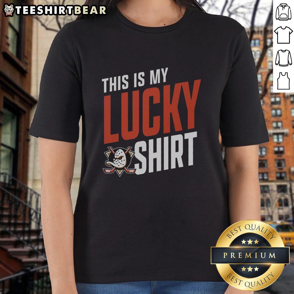Alt Text: Pretty Anaheim Ducks ladies tee featuring a stylish design, perfect for fans and game day attire.