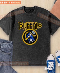Pretty Buffalo H E Double Hockey Sticks washed t-shirt in vibrant colors, perfect for casual wear and sports fans.