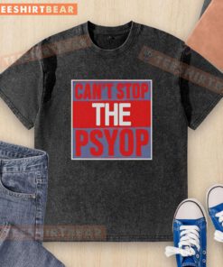 Pretty Can't Stop The Psyop Washed T-Shirt in soft fabric, featuring a bold graphic design for casual streetwear style.