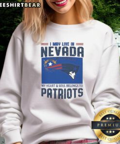 Alt Text: Pretty New England Patriots sweatshirt showcasing team pride, perfect for game day, even in Nevada.