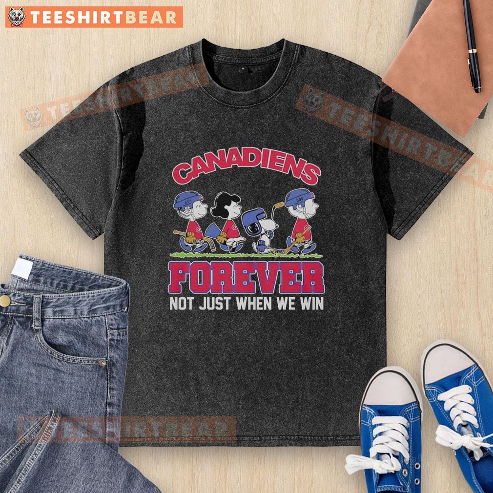 Pretty Peanuts Characters X Montreal Canadiens NHL Forever T-Shirt design featuring iconic characters and team spirit.