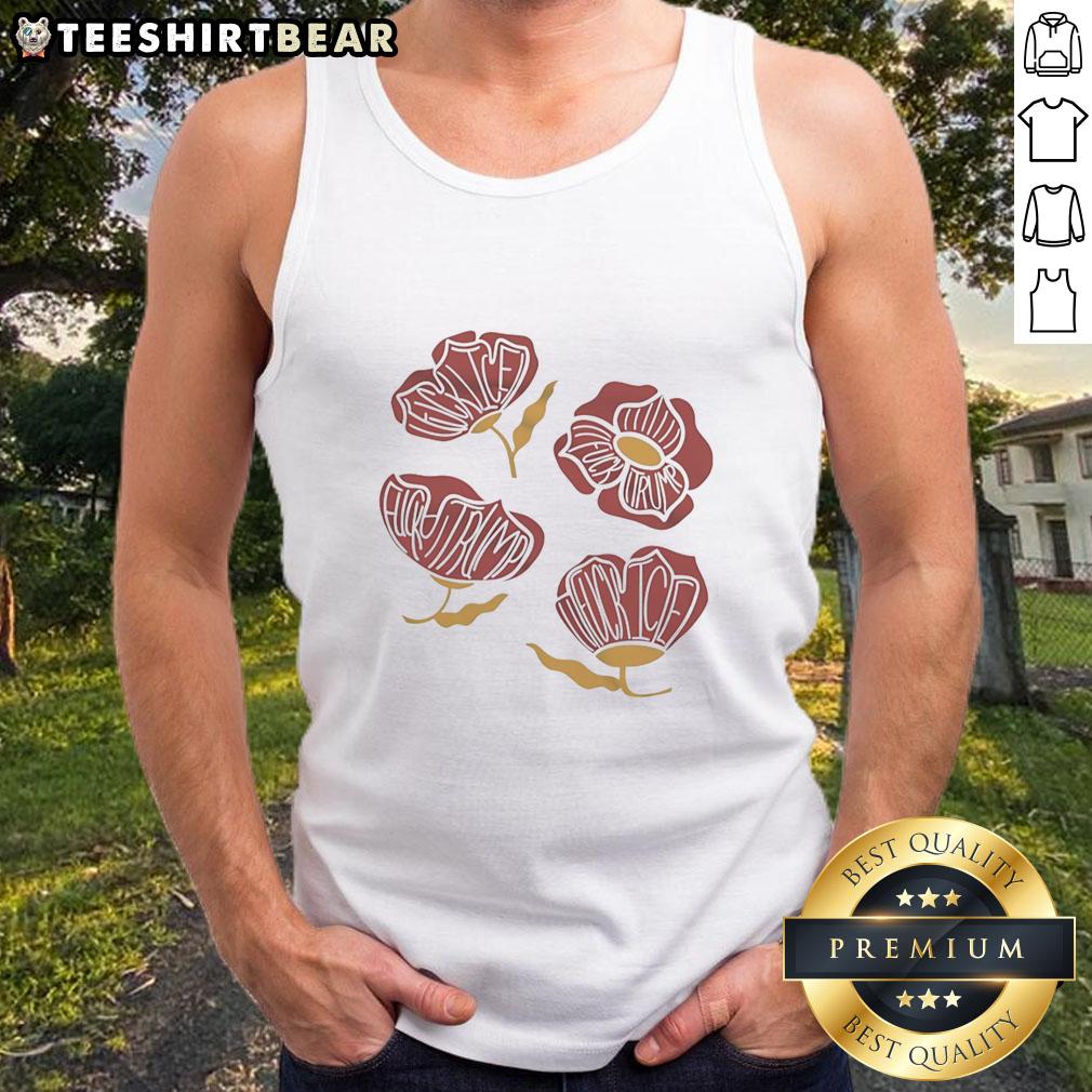 Pretty red poppy floral F*ck tank top featuring vibrant flowers on a stylish design for trendy summer fashion.