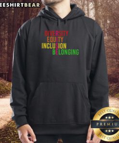 Alt Text: Pretty Rise Diversity Equity Inclusion Belonging Hoodie in vibrant colors, promoting inclusivity and community spirit.