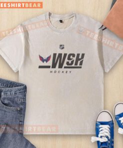 Alt Text: Pretty Washington Capitals Hockey 2026 NHL logo washed t-shirt in vibrant colors, perfect for fans and collectors.
