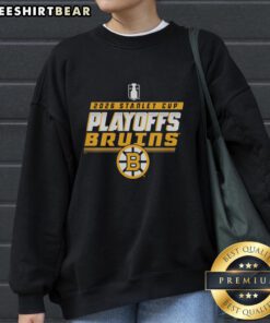 2026 Boston Bruins Stanley Cup Playoffs sweatshirt featuring team colors and logo, perfect for fans.