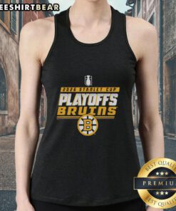 Top Boston Bruins Stanley Cup Playoffs 2026 tank top showcasing team colors and logo, perfect for fans.