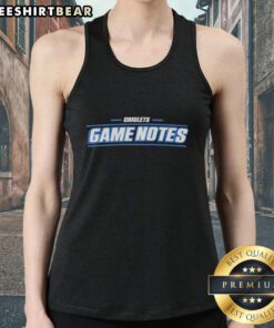 Stylish Top Chiclets Game Notes tank top featuring unique initials design, perfect for casual wear and sports enthusiasts.
