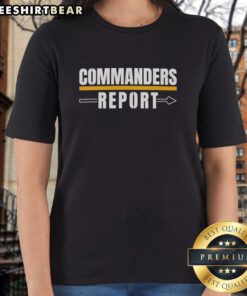 Top Commanders Report Live 2026 Chat Sports Live Mock Draft Special Ladies Tee featuring team logos and vibrant design.
