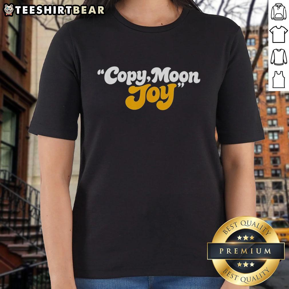 Top Copy Moon Joy Lunar Basic Design Ladies Tee featuring a stylish lunar graphic on a comfortable fit.