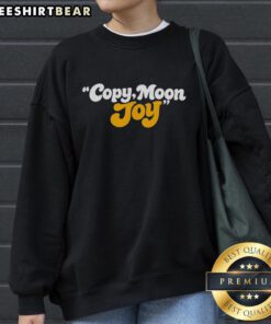Alt Text: Top Copy Moon Joy Lunar Basic Design Sweatshirt in soft fabric, featuring a stylish lunar graphic for casual wear.