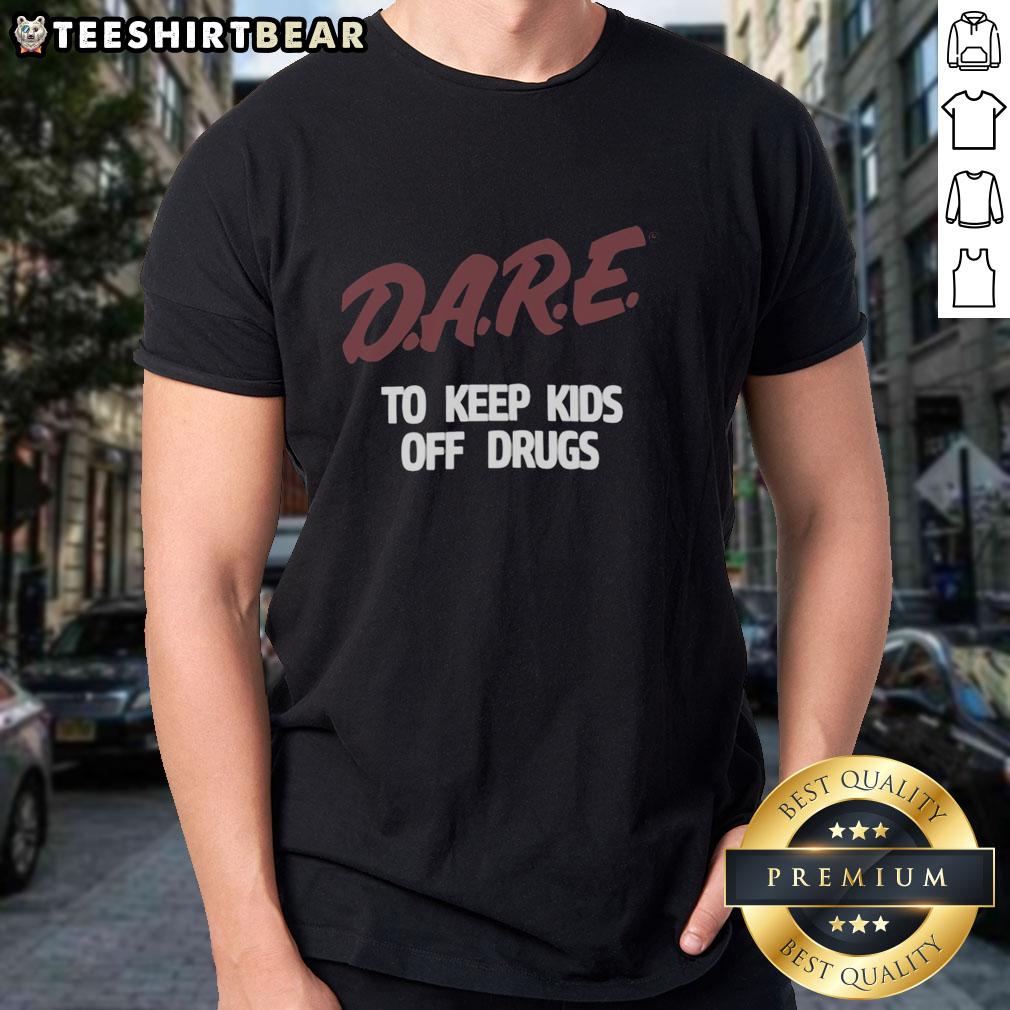 Vintage 'Dare To Keep Kids Off Drugs' T-Shirt featuring bold graphics and a classic design for drug awareness.
