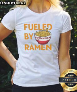 Stylish Top Fueled By Ramen Maruchan Ladies Tee featuring vibrant graphics and a comfortable fit for ramen lovers.