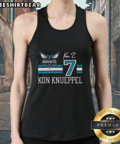 Top Hornets Kon Knueppel signature jersey tank top in vibrant colors, perfect for sports fans and casual wear.