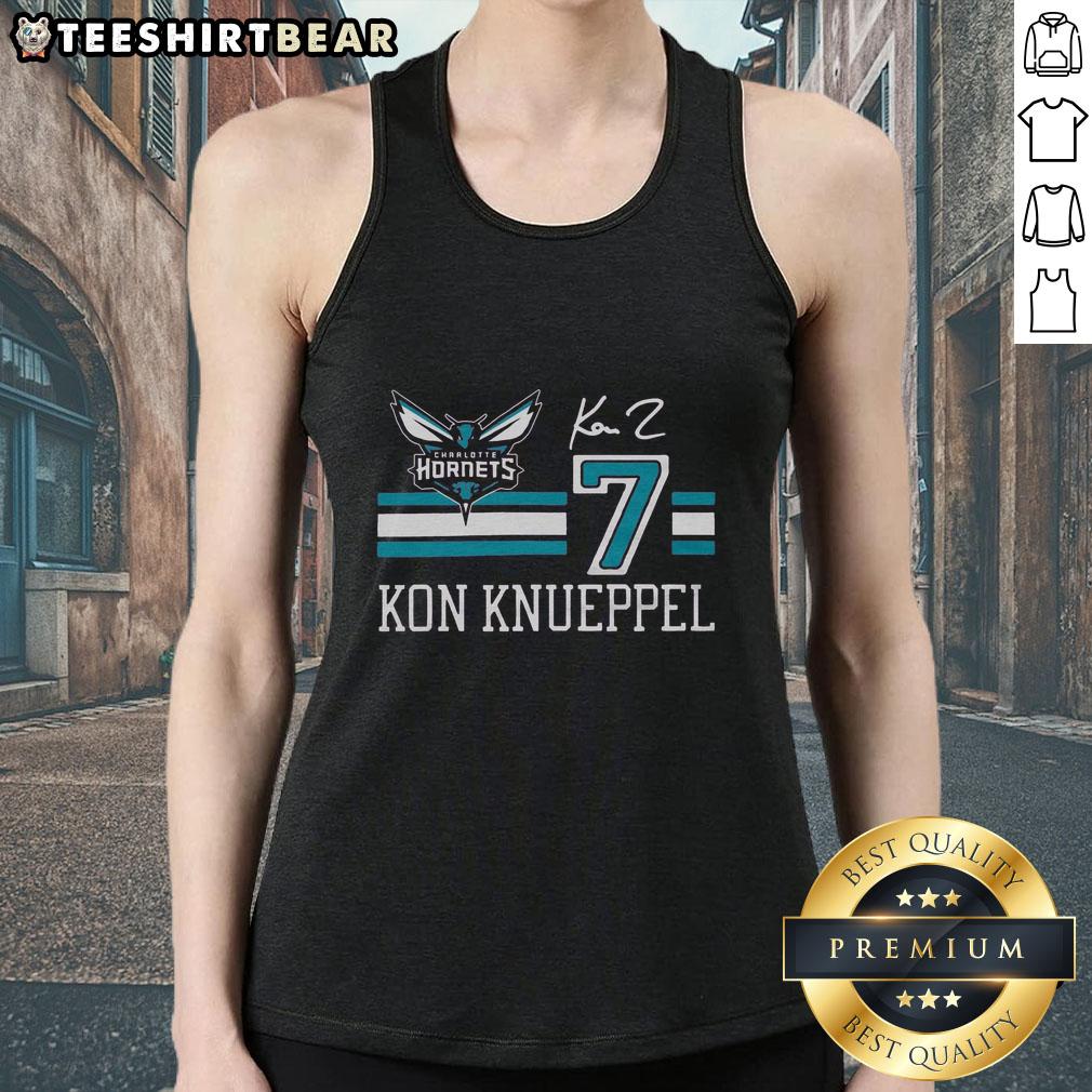 Top Hornets Kon Knueppel signature jersey tank top in vibrant colors, perfect for sports fans and casual wear.