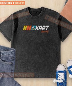 Top Kart Race washed t-shirt featuring a vintage racing design, perfect for motorsport enthusiasts and casual wear.