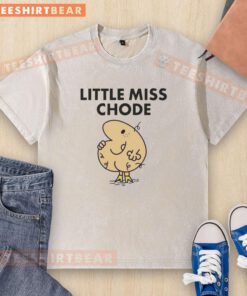 Top Little Miss Chode washed t-shirt in soft cotton, perfect for casual wear and showcasing a fun, playful design.