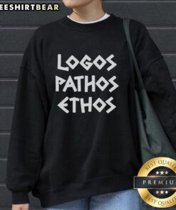 Top Logos Pathos Ethos Sweatshirt featuring a stylish design, perfect for fans of rhetoric and philosophy.