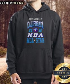 Alt Text: Top Los Angeles California 2026 NBA All-Star Game hometown hoodie featuring vibrant design and team colors.