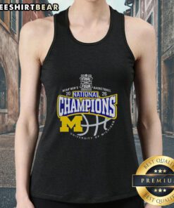 Top Michigan Wolverines National Champions tank top featuring vibrant team colors and bold logo design.
