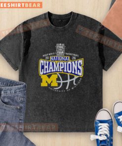 Top Michigan Wolverines National Champions washed t-shirt featuring iconic logo and vintage style for fans.