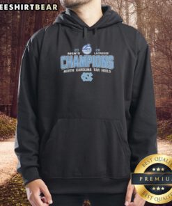 North Carolina Tar Heels 2026 ACC Men's Lacrosse Tournament Champions hoodie, featuring team colors and logo.