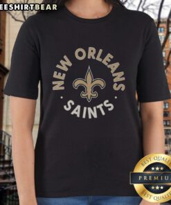 Top New Orleans Saints Circle Ladies Tee featuring vibrant team colors and logo, perfect for female fans.