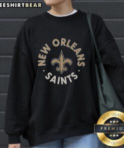 Cozy Top New Orleans Saints circle sweatshirt featuring team logo, perfect for game day or casual wear.