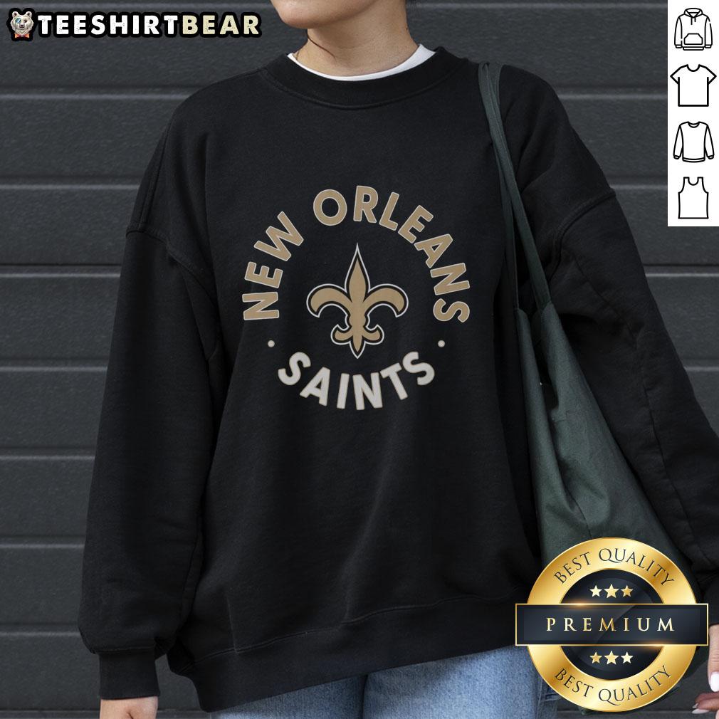 Cozy Top New Orleans Saints circle sweatshirt featuring team logo, perfect for game day or casual wear.