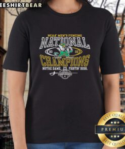 2026 NCAA Men's Fencing Championship Notre Dame Fighting Irish ladies tee showcasing team spirit and style.