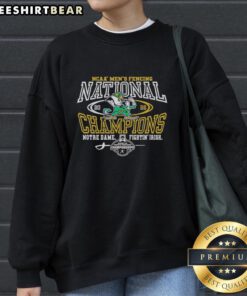 2026 NCAA Men's Fencing Championship sweatshirt featuring Notre Dame Fighting Irish logo and vibrant colors.