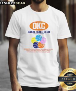 Alt Text: Top Oklahoma City Thunder Basketball Club T-Shirt featuring vibrant interior and exterior design, perfect for fans.