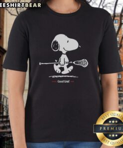 Top Peanuts Good Grief Since 1950 ladies tee featuring fun Peanuts cartoon design in vibrant colors.