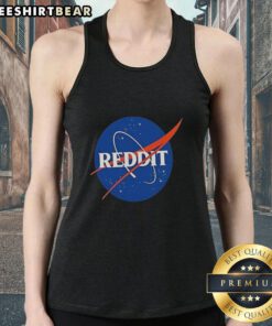 Stylish tank top featuring the top Reddit NASA logo, perfect for space enthusiasts and casual wear.