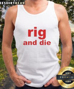 Stylish top rig and die tank top featuring a bold graphic design, perfect for casual wear and summer outings.