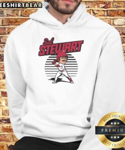 Colorful caricature of Top Sal Stewart on a hoodie, showcasing a fun cartoon design perfect for fans and collectors.