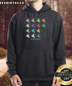 Top Since 2017 Shapes Hoodie featuring a modern design and vibrant colors, perfect for casual and trendy outfits.