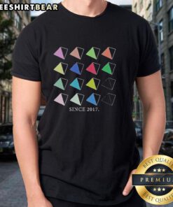 Top Since 2017 Shapes T-Shirt featuring a modern geometric design, perfect for casual wear and trendy outfits.