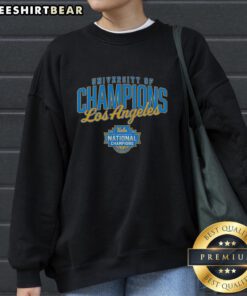 Alt Text: Cozy UCLA Bruins women's basketball sweatshirt featuring champion graphics, perfect for fans in Los Angeles.