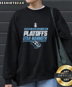 Top Utah Mammoth 2026 Stanley Cup Playoffs sweatshirt featuring bold team graphics and a stylish design for fans.