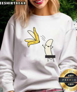 Alt Text: Awesome A Peeled Banana Sexy Cartoon Sweatshirt featuring a playful banana graphic on a vibrant background.