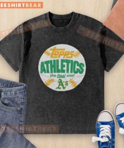 Alt Text: Awesome Athletics MLB X Topps Baseball The Real One Washed T-Shirt featuring a vintage design and comfortable fit.