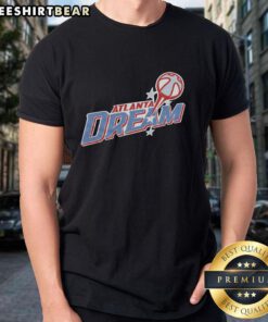 Alt Text: Awesome Atlanta Dream '08 T-Shirt featuring vibrant team colors and logo, perfect for fans of women's basketball.