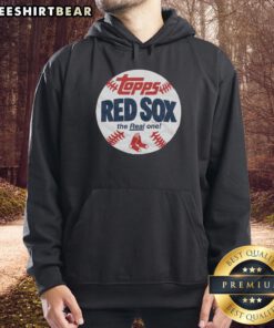 Awesome Boston Red Sox MLB X Topps Baseball The Real One Hoodie featuring team logo and stylish design.