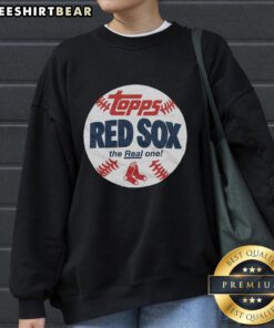 Awesome Boston Red Sox MLB X Topps Baseball sweatshirt showcasing team logo and stylish design for fans.