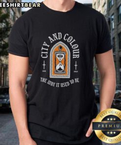 Alt Text: Awesome City and Colour Solo 2026 Tour t-shirt featuring 'The Way It Used To Be' design and hourglass graphic.