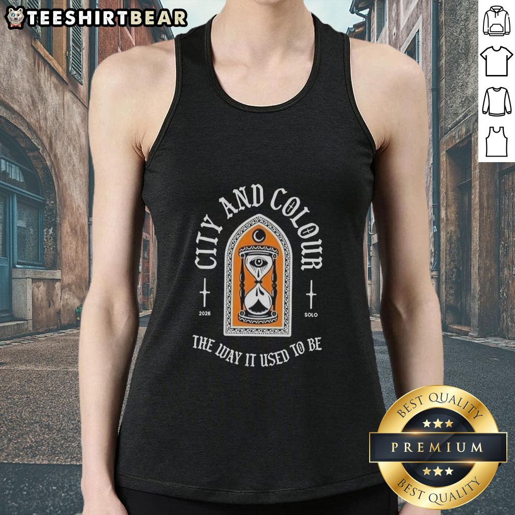 Awesome City and Colour Solo 2026 Tour Hourglass Tank Top featuring vibrant colors and a stylish design.