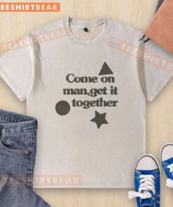 Awesome Come On Man Get It Together Triangle Circle Star Squid Game washed t-shirt design featuring vibrant graphics.
