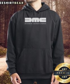 Awesome DeLorean Motor Company hoodie featuring classic design and logo, perfect for fans of retro cars and 80s culture.