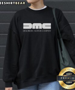 Awesome DeLorean Motor Company sweatshirt featuring iconic logo and stylish design, perfect for fans and collectors.